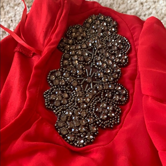 Jackie O red dress one shoulder size S - Picture 4 of 16